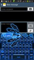GO Keyboard Blue Tech Theme capture d'écran 1