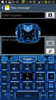 GO Keyboard Blue Tech Theme capture d'écran 3