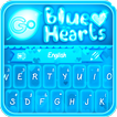 GO Keyboard Blue Hearts Theme