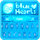 GO Keyboard Blue Hearts Theme APK