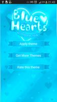 GO Keyboard Blue Hearts Theme plakat