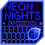 GO Keyboard Blue Neon Theme icône