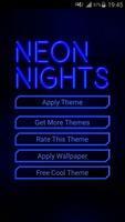 GO Keyboard Blue Neon Theme poster