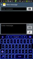 GO Keyboard Blue Neon Theme ảnh chụp màn hình 1