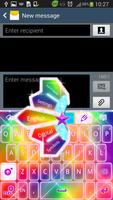 Keyboard Color Glitter Theme capture d'écran 1