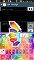 Keyboard Color Glitter Theme capture d'écran 2