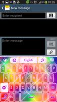 Keyboard Color Glitter Theme capture d'écran 3