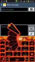 GO Keyboard Fire Skull Theme capture d'écran 1