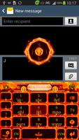 GO Keyboard Fire Skull Theme capture d'écran 2