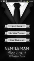 Gentleman Black Suit Keyboard Affiche