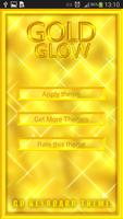 GO Keyboard Gold Glow Theme Affiche