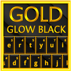 Gold Glow Black Keyboard Theme আইকন