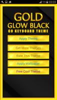 Gold Glow Black Keyboard Theme পোস্টার