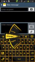 Gold Glow Black Keyboard Theme 截圖 1