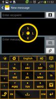 Gold Glow Black Keyboard Theme ảnh chụp màn hình 3