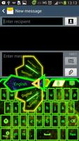 GO Keyboard Green Glow Theme poster