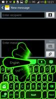GO Keyboard Green Neon Theme скриншот 3