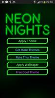 GO Keyboard Green Neon Theme постер