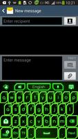 GO Keyboard Green Neon Theme Ekran Görüntüsü 1