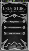 GO Keyboard Grey Stone Theme Affiche