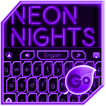 GO Keyboard Purple Neon Theme