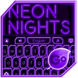 GO Keyboard Purple Neon Theme biểu tượng