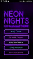 GO Keyboard Purple Neon Theme Affiche