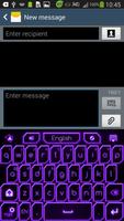 GO Keyboard Purple Neon Theme capture d'écran 1