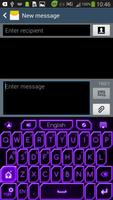 GO Keyboard Purple Neon Theme capture d'écran 2