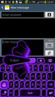 GO Keyboard Purple Neon Theme capture d'écran 3
