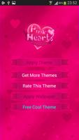 GO Keyboard Pink Hearts Theme Affiche