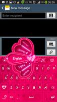 GO Keyboard Pink Hearts Theme capture d'écran 1