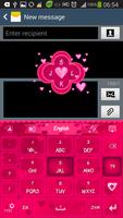GO Keyboard Pink Hearts Theme ảnh chụp màn hình 3