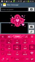 GO Keyboard Pink Hearts Theme capture d'écran 3