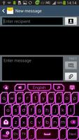GO Keyboard Pink Neon Theme ảnh chụp màn hình 1
