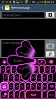 GO Keyboard Pink Neon Theme ảnh chụp màn hình 3