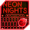 GO Keyboard Red Neon Theme