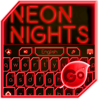 GO Keyboard Red Neon Theme icône