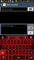 GO Keyboard Red Neon Theme capture d'écran 1