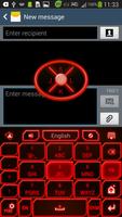 GO Keyboard Red Neon Theme screenshot 3
