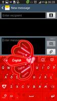 GO Keyboard Red Hearts Theme ảnh chụp màn hình 1