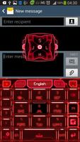 GO Keyboard Red Tech Theme ảnh chụp màn hình 2