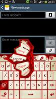 GO Keyboard Vampire Red Blood ảnh chụp màn hình 1