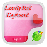 Lovely Red GO Keyboard Theme icône
