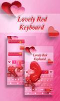 Lovely Red GO Keyboard Theme poster