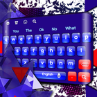Rood en blauw - Thema voor toetsenbord-icoon