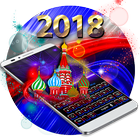 Neon Russia Keyboard Zeichen