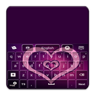 GO Keyboard Purple Hearts biểu tượng