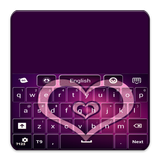 GO Keyboard Purple Hearts biểu tượng