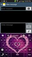 GO Keyboard Purple Hearts ảnh chụp màn hình 3